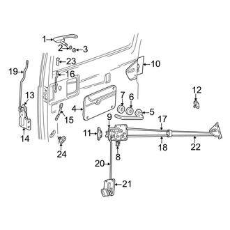 Dodge OE - Side Loading Door - Lock & Hardware (Sliding Type)
