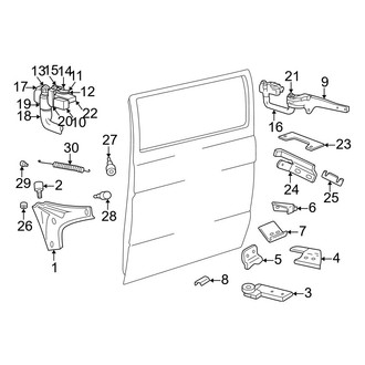 Dodge OE - Side Loading Door - Hardware (Sliding Type)