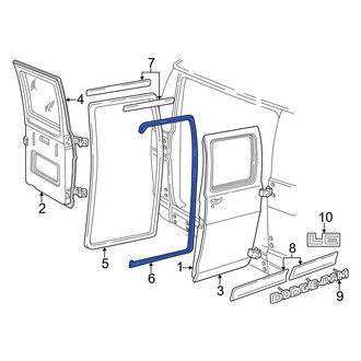 Dodge OE - Rear Left Door Seal