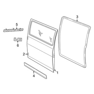 Dodge OE - Rear Loading Door - Door & Components (Single Door Type)