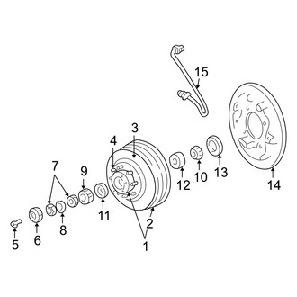 Dodge OE - Rear Suspension - Brake Components (Dana, Spicer Axle), (3500)