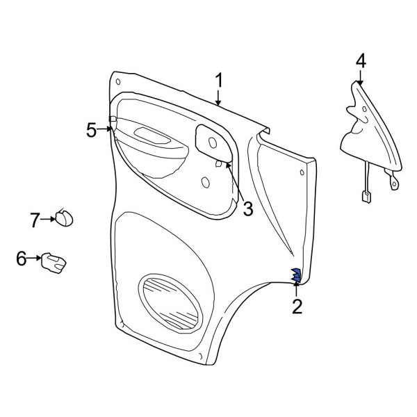 Door Interior Trim Panel Retainer