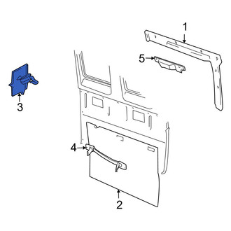 Dodge OE - Center Inner Sliding Door Trim Panel