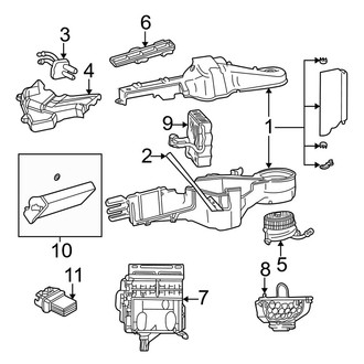 Dodge OE - Air Conditioner & Heater - Evaporator & Heater Components (Front), (Base / SE / SXT)