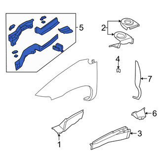 Dodge OE - Front Left Frame Side Member Assembly