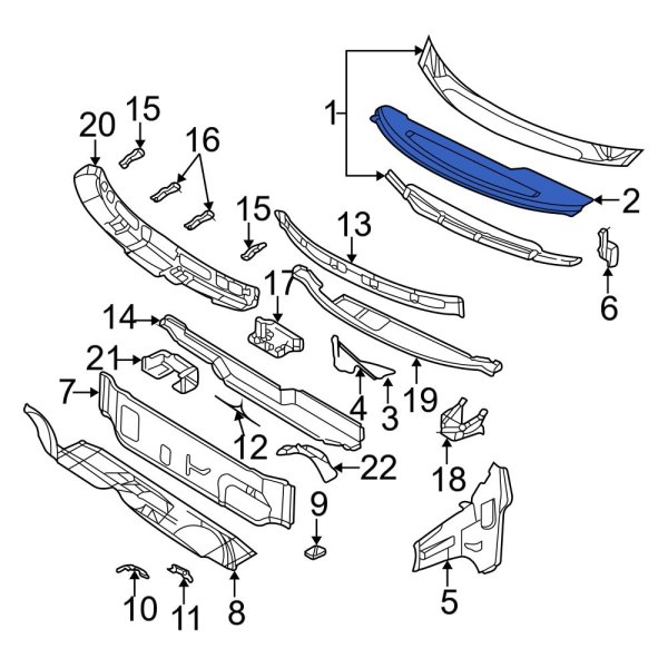 Cowl Grille Panel