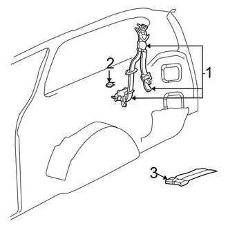 Dodge OE - Restraint Systems - Rear Seat Belts (Rear Seat)