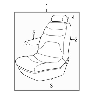Dodge OE - Seats & Tracks - Front Seat Components (With Low Back Seat)