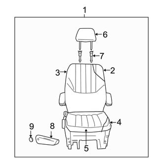 Dodge OE - Seats & Tracks - Rear Seat Components (Center Bucket Seats, With Leather)