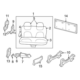 Dodge OE - Seats & Tracks - Rear Seat Components (Rear Bench, 2-Passenger, W/O 50/50)