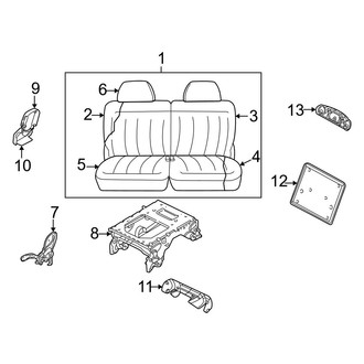 Dodge OE - Seats & Tracks - Rear Seat Components (Rear Bench, 2-Passenger, With 50/50)