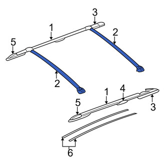 Dodge OE - Roof Luggage Carrier Cross Rail