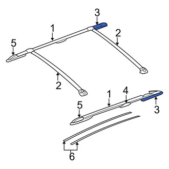 Dodge OE - Front Left Roof Luggage Carrier Support