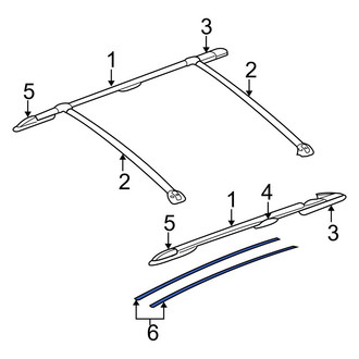 Dodge OE - Roof Luggage Carrier Slat