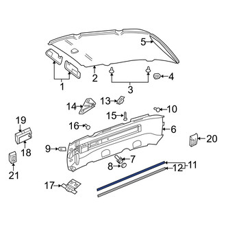 Dodge OE - Right Upper Roof Side Rail