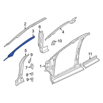 Dodge OE - Left Upper Outer Body A-Pillar Reinforcement