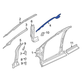 Dodge OE - Left Upper Inner Body A-Pillar Reinforcement