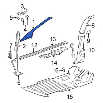 Dodge OE - Left Lower Body A-Pillar Trim Panel
