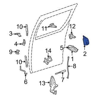 Dodge OE - Right Sliding Door Latch