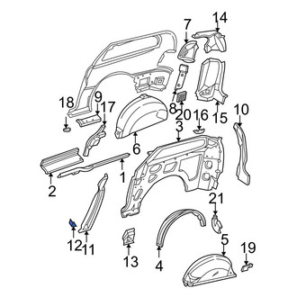 Dodge OE - Left Body B-Pillar Reinforcement