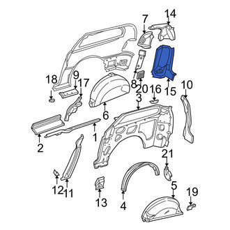 Dodge OE - Left Lower Body D-Pillar Reinforcement