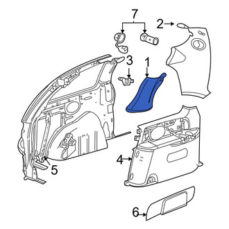 Dodge OE - Left Body C-Pillar Trim Panel