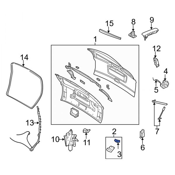 Dodge OE 4860301 - Front Door Lock Striker Plate