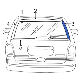 Dodge OE - Rear Right Liftgate Reveal Molding