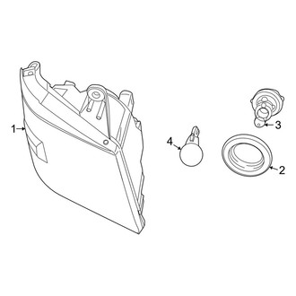 Dodge OE - Front Lamps - Headlamp Components (C/V / SE / SXT)