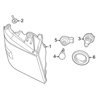 Dodge OE - Front Lamps - Headlamp Components (Crew / R/T / SE / SXT)