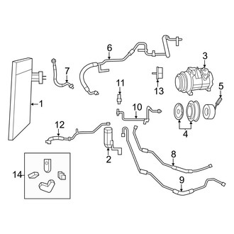 Dodge OE - Air Conditioner & Heater - Condenser, Compressor & Lines