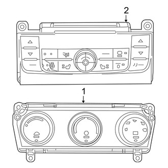 Dodge OE - Air Conditioner & Heater - Controls (A/C & Heater, W/O Rear A/C, Front Controls)