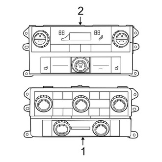 Dodge OE - Air Conditioner & Heater - Controls (A/C & Heater, With Rear A/C, Front Controls)