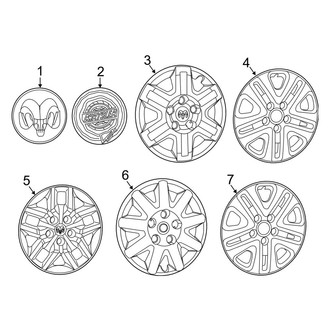 Dodge OE - Wheels - Covers & Trim (Crew / R/T / SE / SXT)