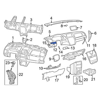 Dodge OE - Left Outer Instrument Panel Molding