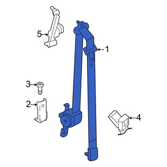 Dodge OE - Center Left Seat Belt Lap and Shoulder Belt