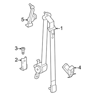 Dodge OE - Restraint Systems - Rear Seat Belts (Bench Seat, 2nd Row)
