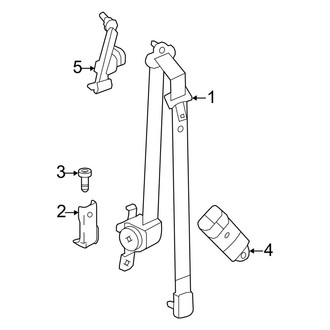 Dodge OE - Restraint Systems - Rear Seat Belts (Captain Chair, 2nd Row)