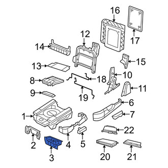 Dodge OE - Center Right Outer Seat Frame Trim Panel