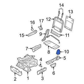 Dodge OE - Center Right Outer Seat Back Recliner Adjustment Mechanism Cover