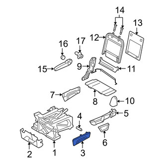 Dodge OE - Center Left Outer Seat Frame Trim Panel