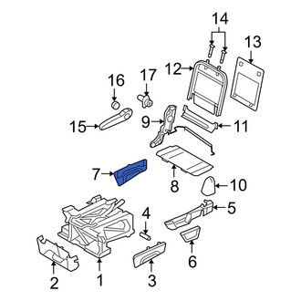 Dodge OE - Center Right Outer Seat Frame Trim Panel