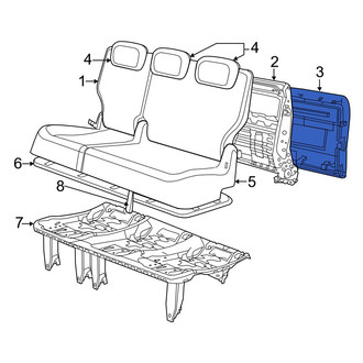 Dodge OE - Rear Right Seat Back Panel