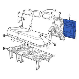 Dodge OE - Rear Right Seat Back Panel