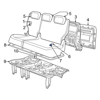 Dodge OE - Rear Right Seat Cushion Pad
