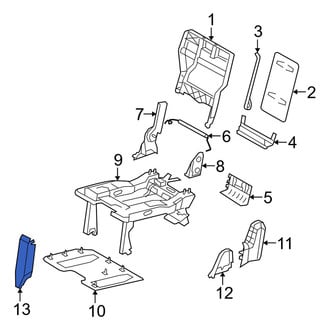 Dodge OE - Rear Left Outer Seat Frame Trim Panel