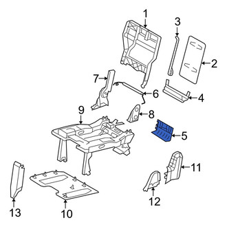 Dodge OE - Rear Right Lower Seat Back Panel