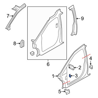 Dodge OE - Left Rocker Panel Reinforcement Bracket