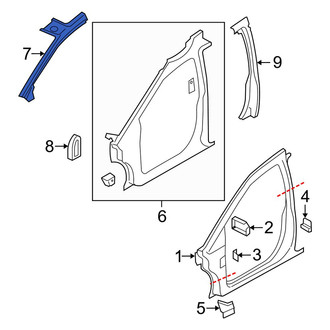 Dodge OE - Left Inner Body A-Pillar