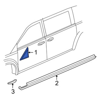 Dodge OE - Front Left Door Mirror Trim Ring